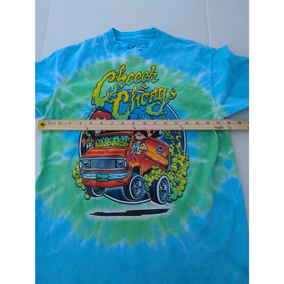 Cheech and Chong's Liquid Blue T-shirt Size M" Chest Tie dye Pre-Owned - Picture 3 of 5